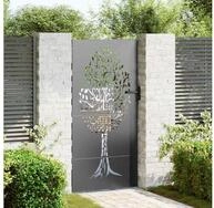 vidaXL Gartentor Gartentor 85 x 200 cm Pulverbeschichteter Stahl Abschlie&szlig;bar