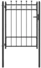 vidaXL Gartentor Zauntor HORST 100 x 125 cm Metall Schwarz Abschlie&szlig;bar