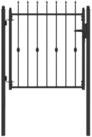 vidaXL Gartentor Zauntor ASTEN 100 x 100 cm Metall Schwarz Abschlie&szlig;bar