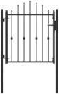 vidaXL Gartentor Zauntor ASTEN 100 x 100 cm Metall Schwarz Abschlie&szlig;bar