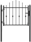 vidaXL Gartentor Zauntor ASTEN 100 x 75 cm Metall Schwarz Abschlie&szlig;bar