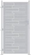 vidaXL Gartentor Gartentor 85 x 196 cm Edelstahl Silber Abschlie&szlig;bar