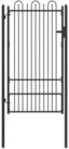 vidaXL Gartentor Zauntor DRONTEN 100 x 175 cm Stahl Schwarz Abschlie&szlig;bar