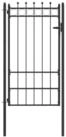 vidaXL Gartentor Zauntor HORST 100 x 175 cm Metall Schwarz Abschlie&szlig;bar