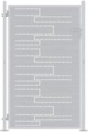 vidaXL Gartentor Gartentor 85 x 120 cm Edelstahl Silber Abschlie&szlig;bar
