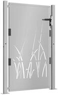 vidaXL Gartentor 100 x 125 cm Gartentor 105x130 cm Cortenstahl Gras-Design