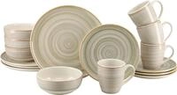 CreaTable Kombiservice Caoba, Geschirr-Set, 16-tlg. (16-tlg), 4 Personen,...