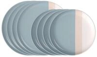 Villeroy & Boch Tafelservice PASTEL POP BLUE, Blau, Beige (8-tlg), 4 Personen,