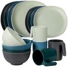LuxusKollektion Kombiservice Geschirrset PP Speiseteller Dessertteller 16 Pcs
