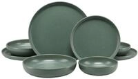 CreaTable Teller-Set Uno, Geschirr-Set, 8-tlg. (8-tlg), 2 Personen, Steinzeug,
