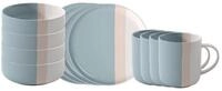 Villeroy & Boch Fr&uuml;hst&uuml;cks-Geschirrset PASTEL POP BLUE, Blau, Beige (12-tlg),...