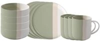 Villeroy & Boch Fr&uuml;hst&uuml;cks-Geschirrset PASTEL POP GREEN, Salbeigr&uuml;n, Creme,...