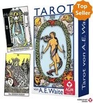 Gru&szlig;karte Tarot von A.E. Waite Karten im Pocketformat - blau Pocket