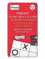 Invento Spielesammlung Magnetspiel Tic Tac Toe & 4 in einer Reihe Metalldose