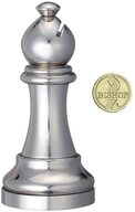 Bartl Spiel Cast Puzzle Chess Bishop Metallpuzzle mit M&uuml;nze, Cast Puzzle Chess