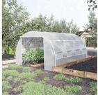 Outsunny Foliengew&auml;chshaus Polytunnel Gew&auml;chshaus mit aufrollbar Abdeckungen