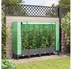 vidaXL Hochbeet vidaXL Gartenplanter mit Gew&auml;chshausabdeckung und R&auml;dern 4...