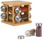 relaxdays Gew&uuml;rzkarussell mit Gew&uuml;rzgl&auml;sern, (8-tlg), 8 Gl&auml;ser