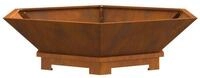 vidaXL Feuerkorb 100 x 100 x 28 cm Feuerschale Feuerstelle sechseckig...