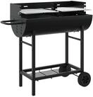 vidaXL Holzkohlegrill Holzkohlegrill 96,5 x 42,5 x 88,5 cm Schwarz
