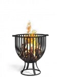 Natur24 Feuerschale Katar Feuerkorb 60 x 76 x 60 cm Naturstahl Schwarz