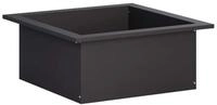 vidaXL Feuerstelle Feuerstellenring Schwarz 90 x 90 x 25 cm Stahl, (1-St)