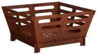 vidaXL Feuerkorb 40 x 40 x 20 cm Feuerkorb Feuerschale Feuerstelle Rostoptik...