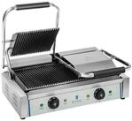 Royal Catering Kontaktgrill Doppel Elektrogrill geriffelt Panini Toaster Grill