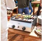 Outsunny Gasgrill Gasgrill, Grillwagen mit 2 Edelstahl-Brenner, verstellbare...