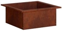 vidaXL Feuerstelle Feuerstellenring Rostoptik 90 x 90 x 25 cm Wetterfeststahl,...