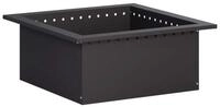 vidaXL Feuerstelle Feuerstellenring Schwarz 60 x 60 x 25 cm Stahl, (1-St)