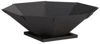 vidaXL Feuerstelle Feuerstelle Schwarz 50 x 50 x 15,5 cm Stahl, (1-St)