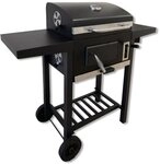 Schweng Holzkohlegrill Trolley Holzkohlegrill mit Doppel-Seitenablagen, Grill