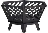 vidaXL Feuerstelle Feuerstelle Schwarz 60 x 53 x 30 cm Stahl, (1-St)