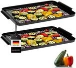 bremermann Grillplatte Grillplatte 2er-Set, Grillpfanne, antihaftbeschichtet...