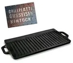 BBQ Boss Grillplatte "Kentucky" eckig 2 in 1 Gusseisern Gussplatte, 2-in-1
