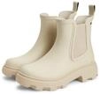 Chelseaboots TOMMY HILFIGER "RUBBER FLAG CLEATED RAINBOOT", Damen, Gr. 39, beige,