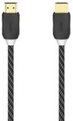 Hama 00205447 HDMI-Kabel High-Speed 3,0 m, vergoldet, Ethernet, Gewebe, 4K...