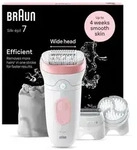 Braun Epilierer Silk-&eacute;pil 7 7-060, Aufs&auml;tze: 4 St., wei&szlig;/rosa, Wet & Dry