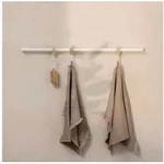 Metallbude Handtuchhalter VANA wei&szlig; eckig | 85 cm x 7 cm