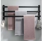 LuxusKollektion Handtuchstange Handtuchhalter 60CM Ohne Bohren Schwarz Wand Bad