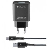 Cellularline 60111 - USB-C Ladeger&auml;t - Fast Charge - schwarz...