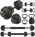 Tunturi Dumbbell Hantel- und Kurzhantel-Gewichtenset 20 kg - Gummierte...