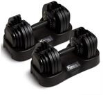 KM - Fit Hantel Verstellbare Kurzhanteln 25 kg, 2er-Set, 18 Gewichtsstufen,