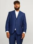 Sakko "JPRSOLARIS BLAZER NOOS PLS", Herren, Gr. 60, blau (medieval blau), Web,