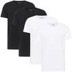 T-Shirt MUSTANG "T-Shirt Style Allen 4-Pack 4er Pack", Herren, Gr. L, bunt (wei&szlig;,