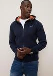 Kapuzenstrickjacke KANGAROOS, Herren, Gr. M, schwarz (marine), Strick, Obermaterial: