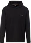 Hoodie BOSS "Waffle LS-Shirt H", Herren, Gr. L, schwarz (schwarz 001), Sweatware,