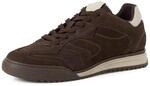 Sneaker TAMARIS, Herren, Gr. 41, braun (mokka), Veloursleder, kontrastfarbene