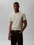 T-Shirt CALVIN KLEIN, Herren, Gr. S, beige (shadow), Single Jersey, Obermaterial: